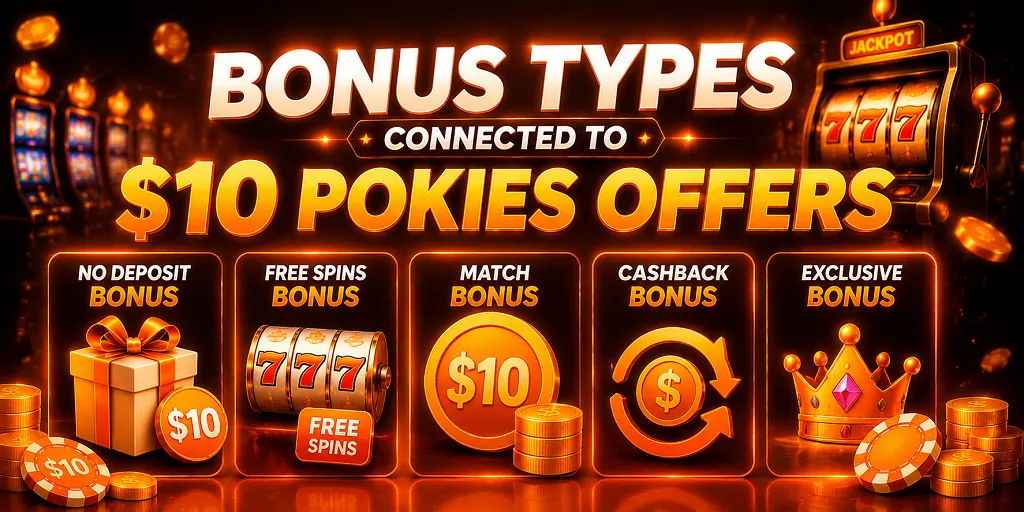 Bonus Types Connected To $10 Pokies Offers