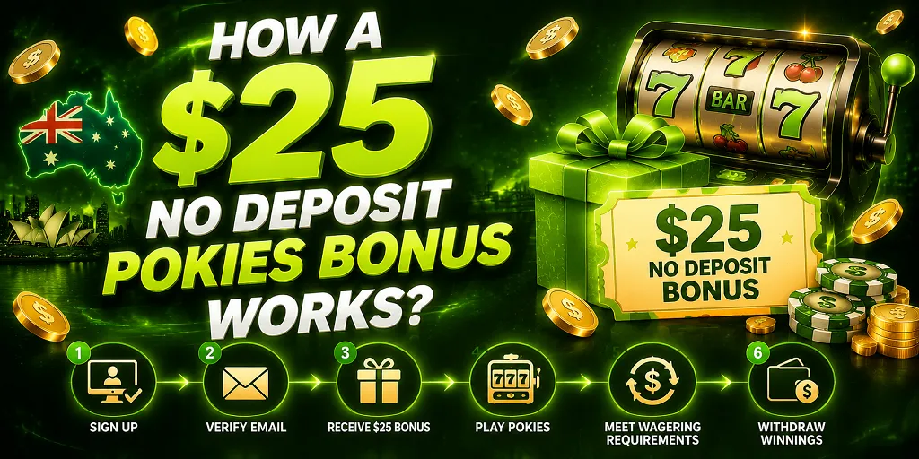 How A $25 No Deposit Pokies Bonus WorksΒ