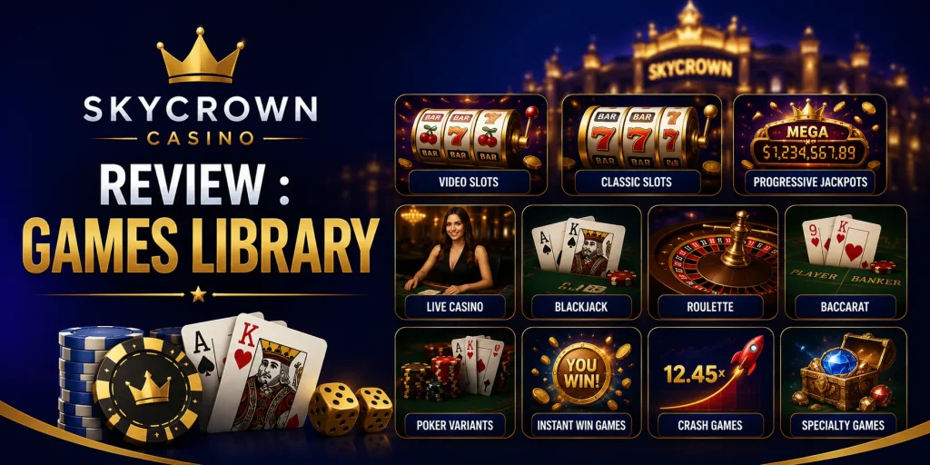 SkyCrown Casino Review : Games Library